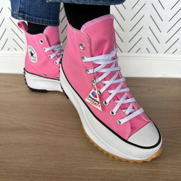 ❤️Converse Run Star Hike Hi Converse 7.5 Womens Shoes Platform Oops Pink A08735C - Picture 3 of 12